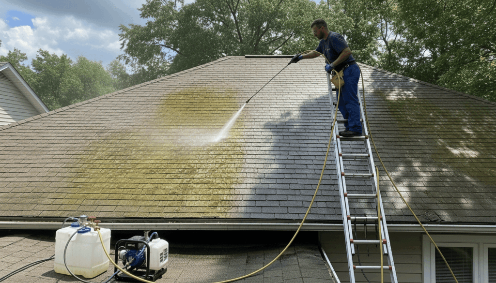 Roof Soft Washing