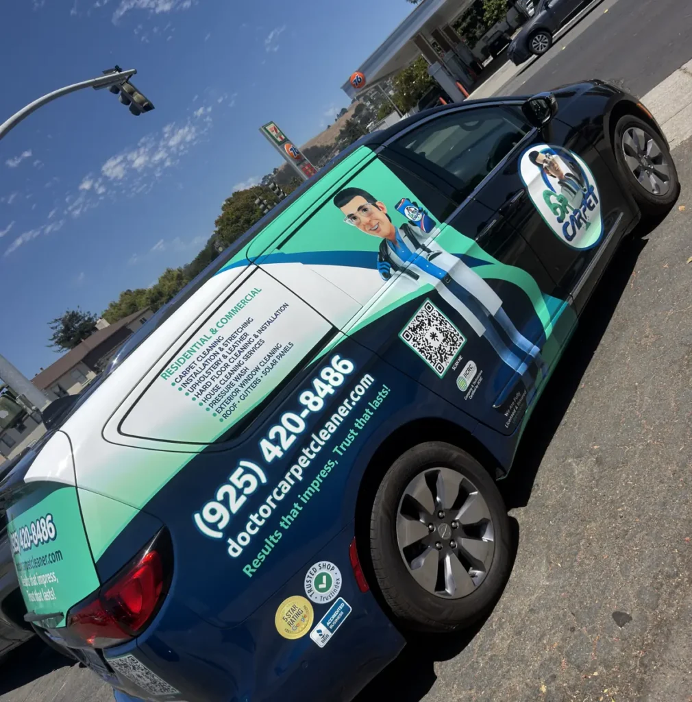 Dr. Carpet van wrapped for residential and commercial cleaning