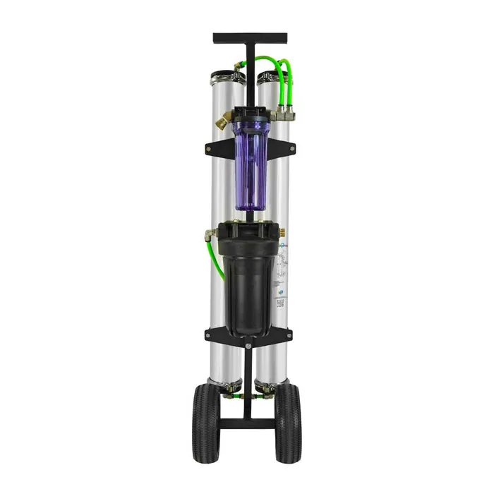 XERO Pure MAX pure water system with a pre-filter, two reverse osmosis membranes and DI resin
